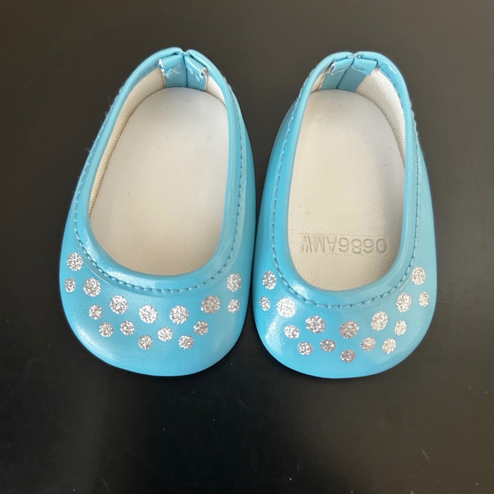 American Girl Doll Robins Egg Blue Dress Shoes. Like New